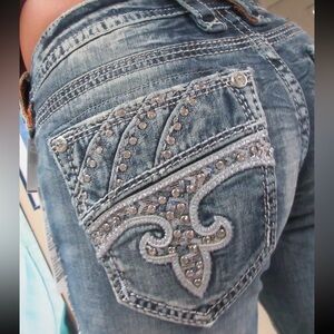 Embellished Blue Jeans